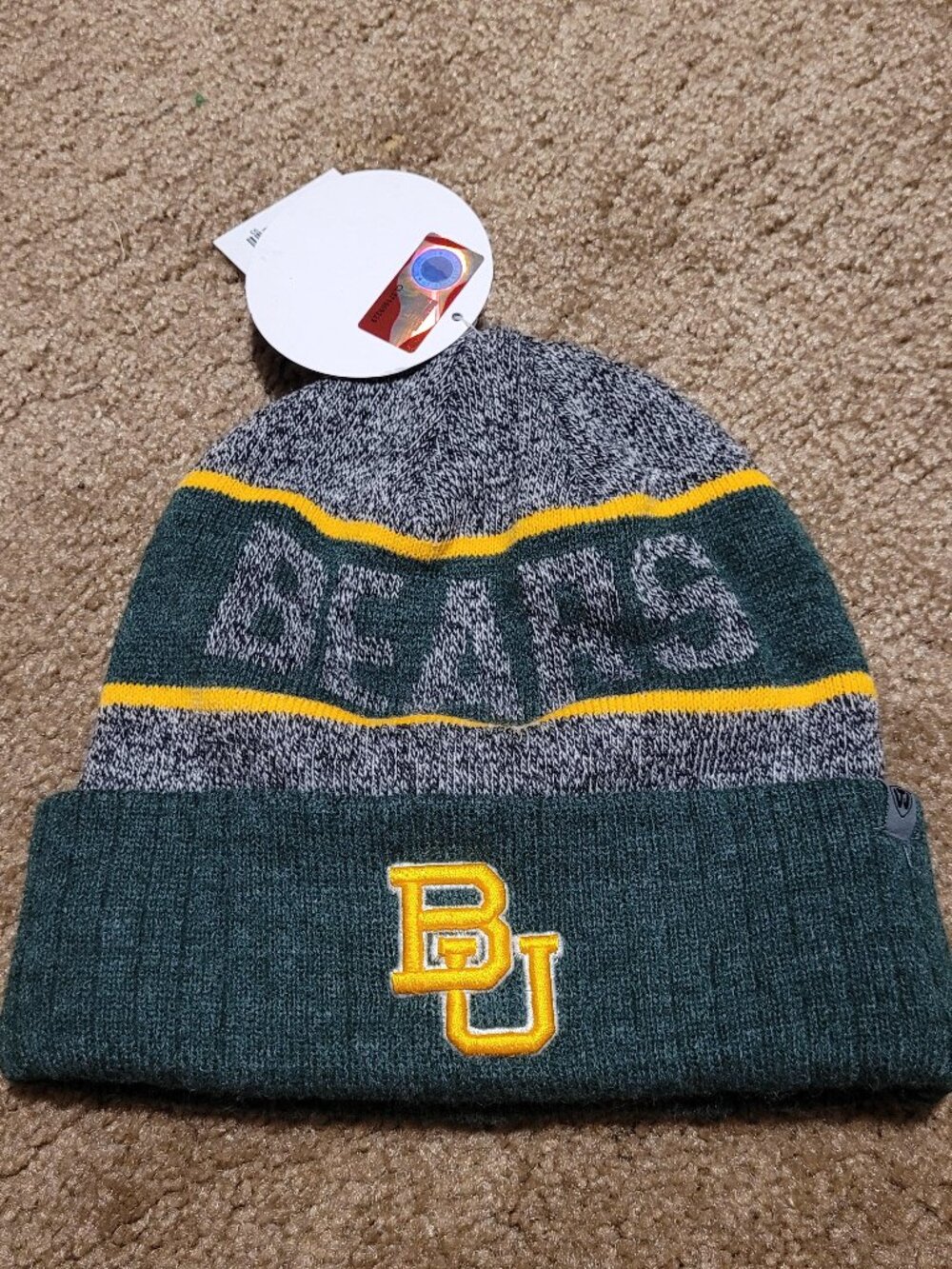 NWT! Baylor Bears cuffed knit beanie